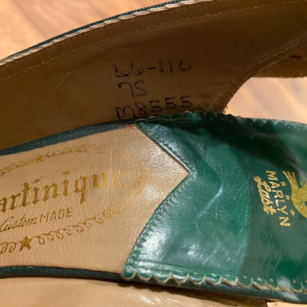 Vintage 1940s Peep-toe Slingback Platform Heels - Picture 3 of 3